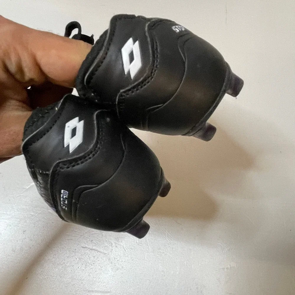 Lotto Storm Girls Size 13 Soccer Cleats Black Purple Football Shoes - Picture 5 of 7